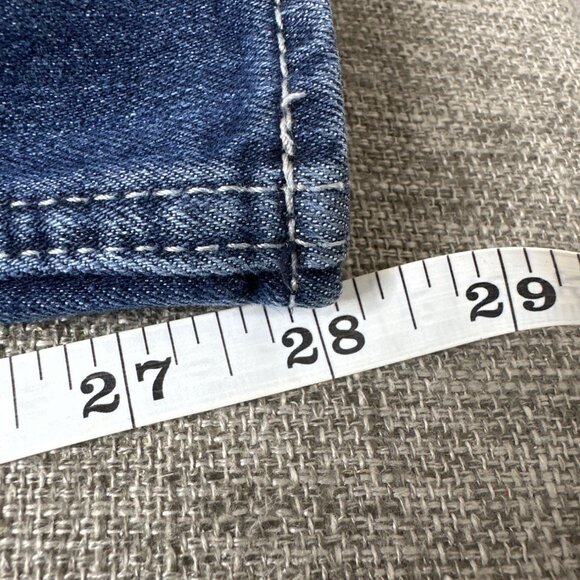 Levis Strauss Girls Boot Cut Denim Blue Jeans 16 Reg Adj Waist Pockets Western - Picture 7 of 7